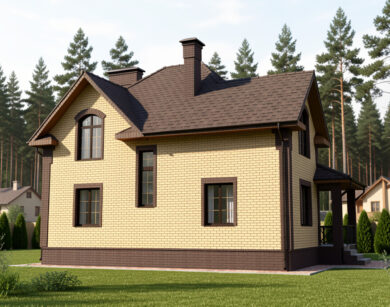 Проект дома с мансардой, 144,16м2