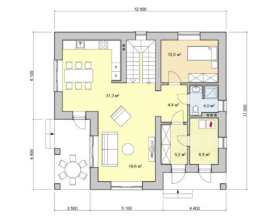 Проект дома с мансардой, 160,4м2